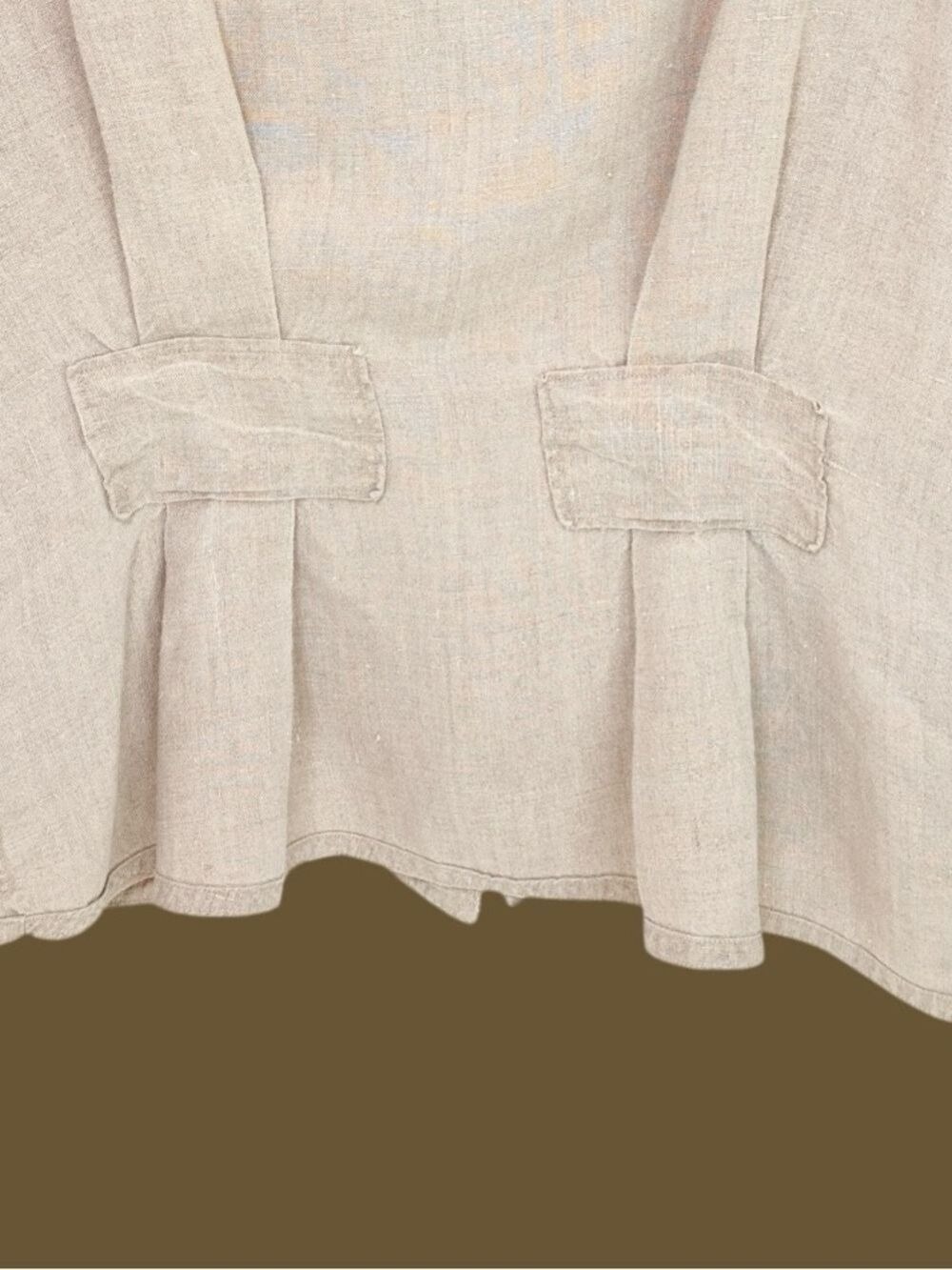 Vtg Angelheart Designs FLAX 100% Linen Oversized Lagom Blazer Lagenlook USA L - Picture 5 of 10